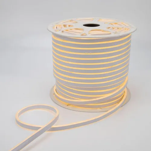 Шнур светодиодный гибкий неон SMD 8х16мм двухсторонний 24В тепл. бел. 120LED/м (уп.50м) Neon-Night 131-116 фото 4