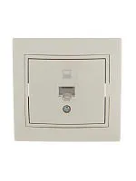 Розетка компьютерная 1-м СП Mira RJ45 крем./крем.. LEZARD 701-0303-139