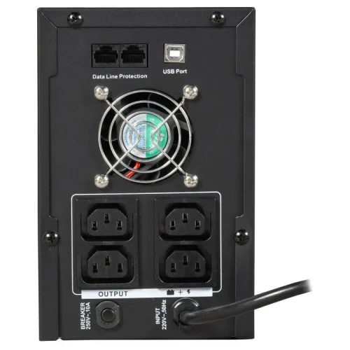 Источник бесперебойного питания ELECTRA ET 2кВ.А/1.2кВт с АКБ 2х9А.ч USB ITK EET-2000VA-1-002 фото 2