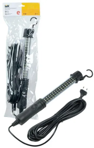 Светильник светодиодный переносной ДРО 2061 IP54 шнур 10м черн. IEK LDRO1-2061-09-10-K02 фото 2