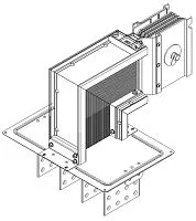 Секция фланцевая вниз Тип2 630А Cu 3L+N+1/2PE IP55 тран. IEK LB-0630C5-35-F-FD2