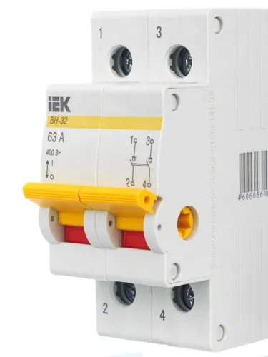 Выключатель нагрузки (мини-рубильник) 2п 63А ВН-32 KARAT IEK MNV10-2-063 фото 9