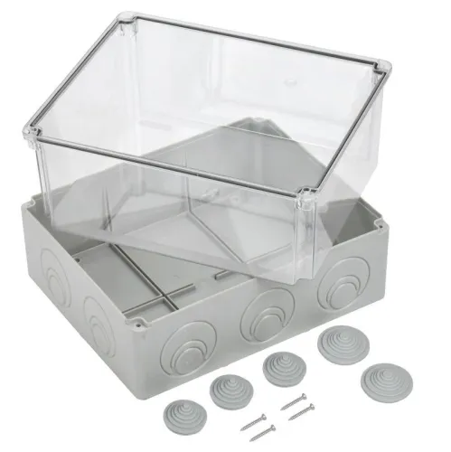 Коробка распаячная ОП 240х195х165 IP55 КМ41278 RAL7035 IEK UKO10-240-195-165-K51-55 фото 2