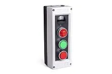 Пост 3-кнопочный со световым индикатором (А220х6) черн./сер. EMAS PK31S