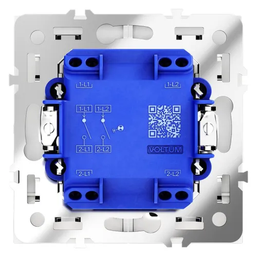 Выключатель 2-кл. СП S70 10А с подсветкой механизм бел. матов. Voltum VLS020202 фото 5