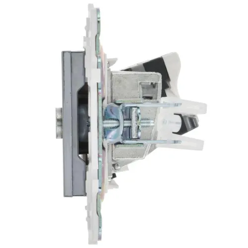 Розетка двойная TV+RJ45 кат.5E SKANDY SK-A14N никель IEK SK-AK20-1-K50 фото 3