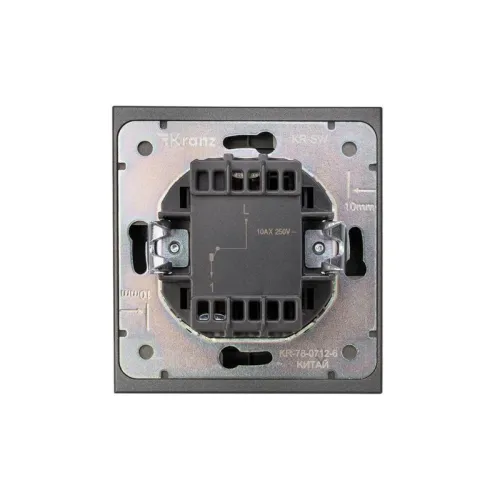 Выключатель 1-кл. СП STRONG MIELE 10А возвратный графит Kranz KR-78-0712-6 фото 7