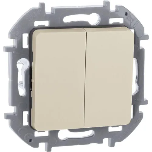 Выключатель 2-кл. Inspiria 10А IP20 250В 10AX механизм сл. кость IEK 673621