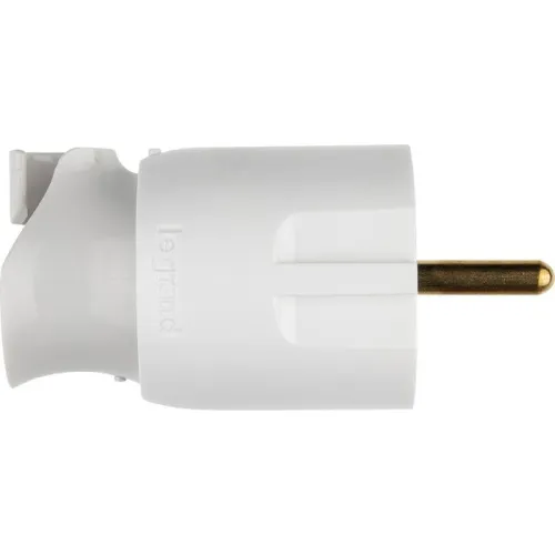 Вилка электрич. каб. Helium 16А 2P+E поворот. бел. Leg 050172 фото 2