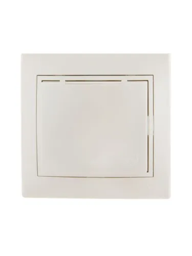 Розетка 1-м СП Mira 16А IP20 с заземл. с защ. крышкой со вставкой керамика жемчуж./бел. перламутр. LEZARD 701-3030-123