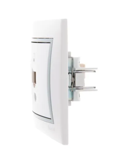 Розетка компьютерная 1-м СП Mira RJ45 бел./сер. LEZARD 701-0215-139 фото 4