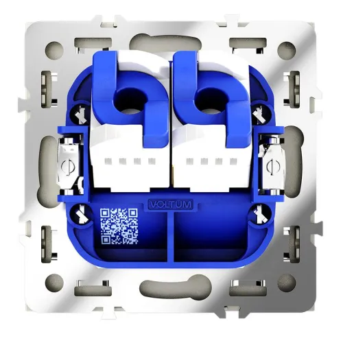 Розетка компьютерная 2-м СП S70 RJ45 + RJ45 кат.6 механизм шелк Voltum VLS060204 фото 3