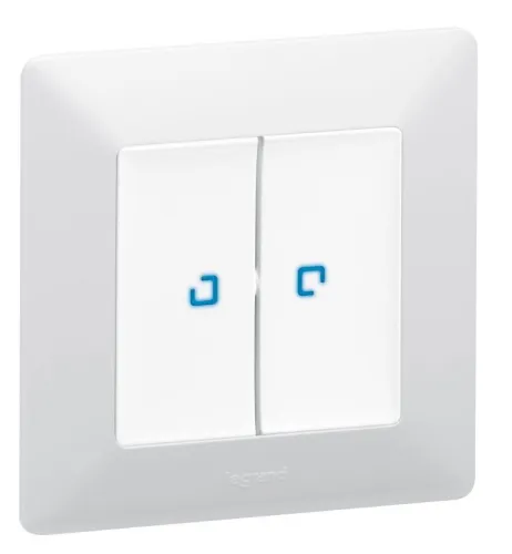 Выключатель 2-кл. СП Valena Life 10А IP20 250В 10AX с подсветкой с лицев. панелью механизм бел. Leg 752428 фото 4
