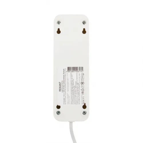 Удлинитель 3х1.5м без заземл. 6А IP20 ШВВП 2х0.75 бел. Rexant 11-8731 фото 3