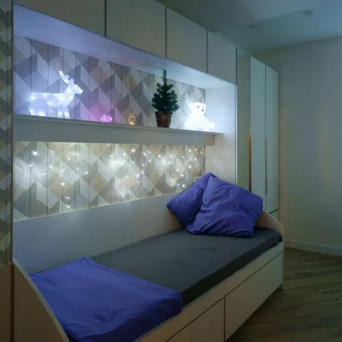 Гирлянда светодиодная "Айсикл" (бахрома) 1.8х0.5м 48LED бел. 3Вт 230В IP20 провод прозр.Neon-Night 255-015 фото 4