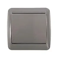 Выключатель 1-кл. ОП Клио 10А IP44 сер. UNIVersal К2221-Gr