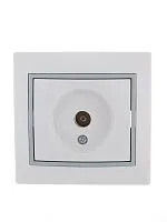 Розетка телевизионная проходная TV СП Mira бел./сер. LEZARD 701-0215-129