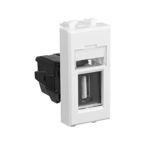 Розетка USB 1мод. Avanti "Белое облако" тип А-А модульная DKC 4400401 фото 2