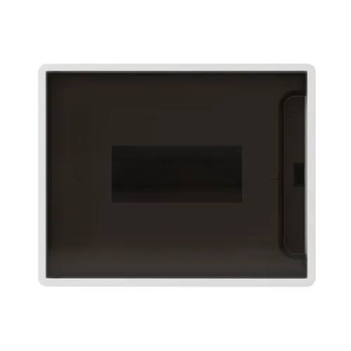 Щиток настенный Фрейм (FRAME) 8 мод. с тонированной дверцей с 2 шинами PEN на 6 и 8 отверст. бел. DKC F08W1WD фото 5