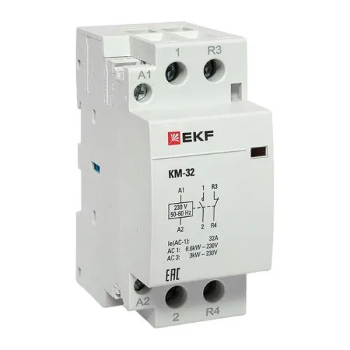 Контактор модульный КМ 32А NО+NC (2 мод.) EKF km-2-32-11