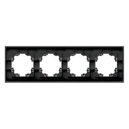 Рамка 4-м Афина стеклянная графит UNIVersal 2257 фото 3