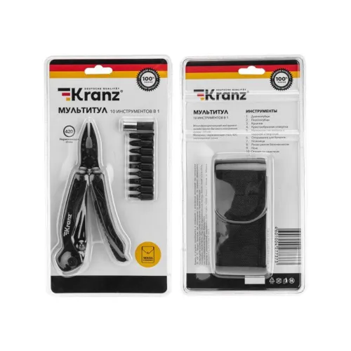 Мультитул 10 в 1 155мм Kranz KR-12-4945-2 фото 8