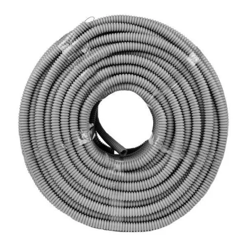 Труба гофрированная ПВХ d16мм с протяжкой сер. (уп.100м) Plast PROxima EKF tg-z-16 фото 2