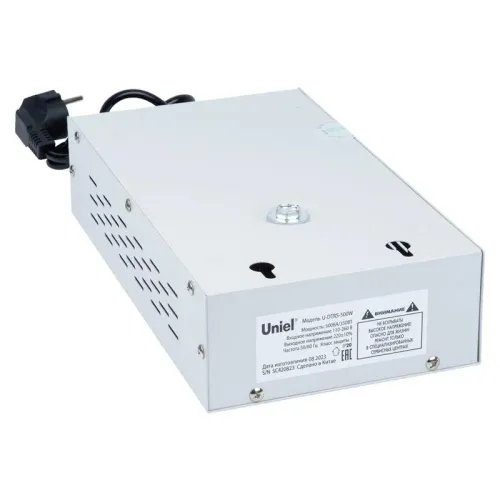 Стабилизатор напряжения ультратонкий 1ф релейный 500В.А настенный Uniel UL-00010576 фото 3