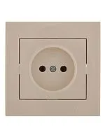 Розетка 1-м СП Rain 16А IP20 без заземл. керамика крем. LEZARD 703-0303-121