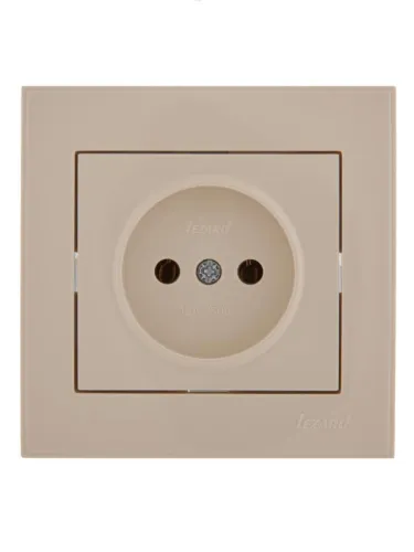 Розетка 1-м СП Rain 16А IP20 без заземл. керамика крем. LEZARD 703-0303-121