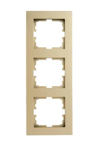Рамка 3-м VESNA вертикал. без вставки зол. LEZARD 742-3600-153