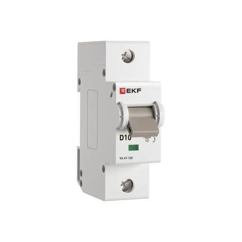 Выключатель автоматический 1п D 10А 15кА ВА 47-125 PROxima EKF mcb47125-1-10D фото 4