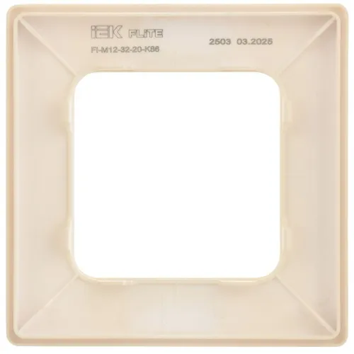 Рамка 1-м СП FLITE РУ-1-К-ФлСл сливочный IEK FI-M12-32-20-K86 фото 2