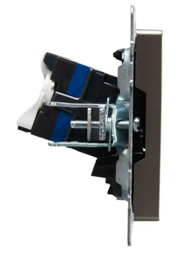 Розетка компьютерная двойн. СП RJ45 кат.6 BRITE РК11-2-БрС механизм сталь IEK BR-K20-2-K46 фото 6