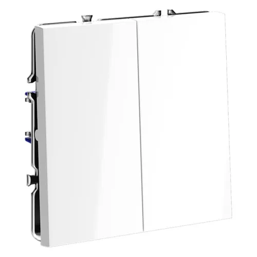 Выключатель 2-кл. СП S70 10А с самовозвратом механизм бел. глянцевый Voltum VLS020601 фото 3