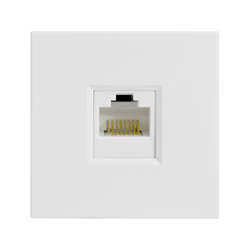 Розетка компьютерная 1-м W45 RJ45 кат.5E для кабель-канала механизм бел. SE RIN-144K5E-B фото 2