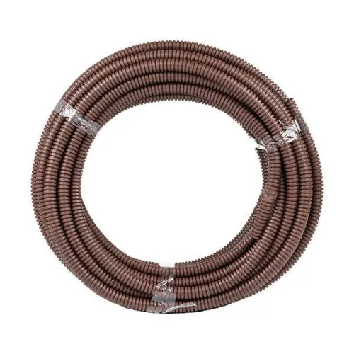 Труба гофрированная ПВХ d16мм с протяжкой темн. дерево (уп.25м) Plast PROxima EKF tg-z-16d фото 2