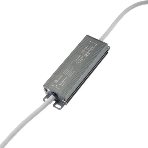 Трансформатор 230В - 24В 60Вт алюм. корпус провод бел. каучук Neon-Night 531-312 фото 2