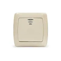 Выключатель 1-кл. СП Маргарита 10А IP20 с подсветкой сл.кость (ivory) UNIVersal М0121-I