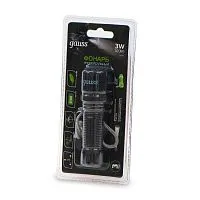 Фонарь ручной GFL207 3Вт 100лм Li-ion 350мА.ч LED GAUSS GF207