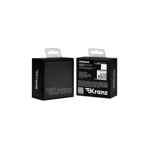 Выключатель проходной (переключатель) 1-кл. СП STRONG MIELE 10А графит Kranz KR-78-0708-6 фото 2