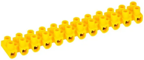 Колодка клеммная полистирол ЗВИ-5 н/г 1.5-4.0кв.мм желт. (блист.2шт) IEK UZV7-005-04-2