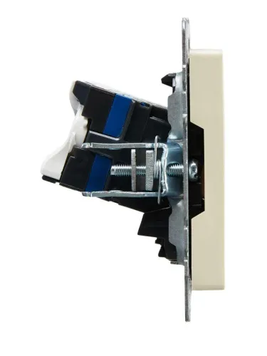 Розетка компьютерная двойн. СП RJ45 кат.6 BRITE РК11-2-БрКр механизм беж. IEK BR-K20-2-K10 фото 6