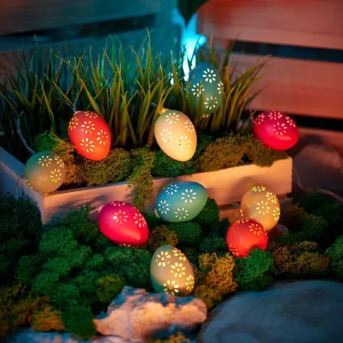 Светильник светодиодный садовый "Каскад Эклектика" 4м LED тепл. бел. 3Вт IP65 с выносной солнечн. панелью 2м; аккум. Lamper 602-268 фото 2