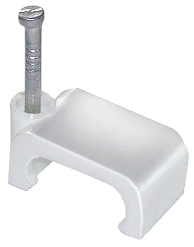 Скоба крепления плоская пласт. 12мм (уп.100шт) IEK USK20-12-100