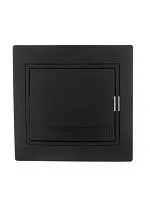 Выключатель 1-кл. 1п СП Mira 10А IP20 со вставкой черн. бархат LEZARD 701-4242-100