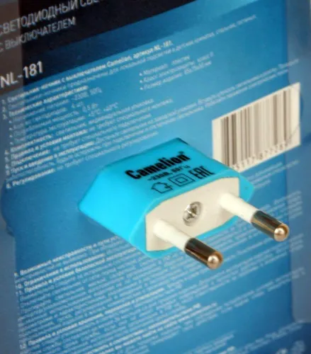 Светильник светодиодный NL-181 "Дельфин" 220В ночник с выкл. голуб. Camelion 12537 фото 6