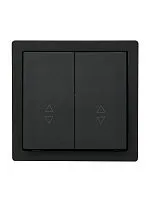 Выключатель 2-клав. проходной LETO черн. бархат LEZARD 752-4200-106