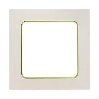 Рамка 1-м Стокгольм бел. с линией цвета зел. PROxima EKF EXM-G-302-20