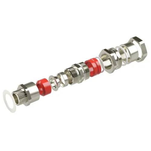 Ввод кабельный взрывозащ. серии КАС для бронир. кабеля М20х1.5 D5.8-12мм D9-17мм присоединительная резьба М25х1.5 IP66/68 никелир. латунь DKC KAC2M3MHK фото 3